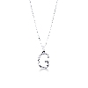 Letter G pendant with diamonds in white gold 18k 