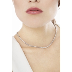 Collar tipo tennis en oro blanco de 18 quilates con diamantes 2