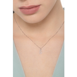 Collar con letra S de diamantes 2