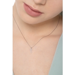 Weißgold 18k Kette mit Buchstabe T, cm 0,80 2