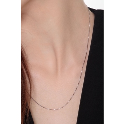 Cadena veneziana en oro blanco de 18k, 50 cm 2