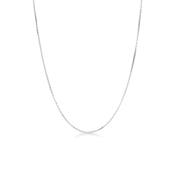 Cadena veneziana en oro blanco de 18k, 50 cm