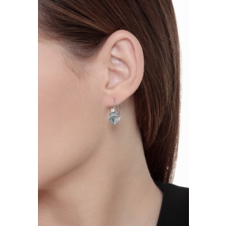 18k white gold drop earrings with diamonds and aquamarines  2