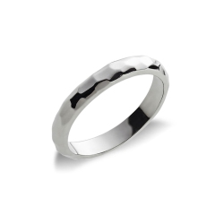 Alianza de boda en oro blanco 18k