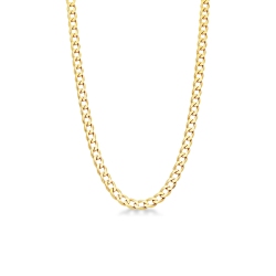 Cadena oro amarillo 18k con eslabones gourmette 