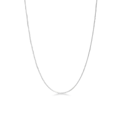Catena veneziana in oro bianco 18k, 45 cm.