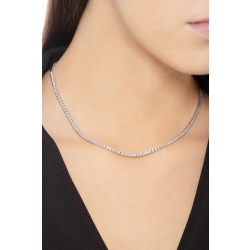 Collar tennis en oro blanco 18k con diamantes ct 0.02 2