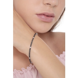 Tennisarmband Weißgold mit schwarzen und weißen Diamanten 2