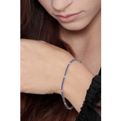 18k white gold tennis bracelet with blue sapphires and diamonds 2