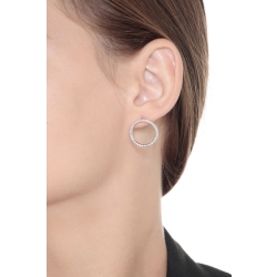 Pendientes de aro en oro blanco 18k con diamantes 0,66 ct 2