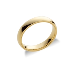 Comfortable Wedding ring in 18k yellow gold