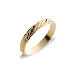 Fede diamantata in oro giallo 18k
