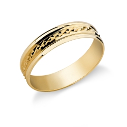 Fede Diamantata in oro giallo 18k