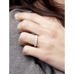 18k white gold half eternity ring with diamonds 2