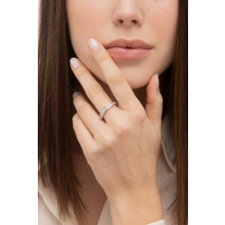 Anillo mujer Eternity riel en oro blanco 18k con diamantes 2