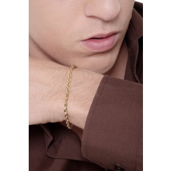 Bracelet en Or Jaune 18k a maillons diamantés de 19 cm 2