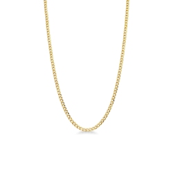 Gourmette necklace in yellow gold 18k 