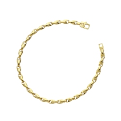 Bracciale in oro giallo 18k maglia a catena, cm 21.