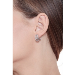 18k white gold groumette earrings with diamonds  2