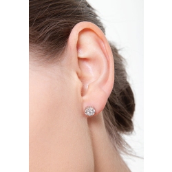 Pendientes sofisticados en oro blanco 18k con diamantes  ct. 0,86 2