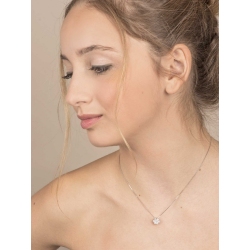 Collana Illusion punto luce in oro bianco 18k con diamanti 2