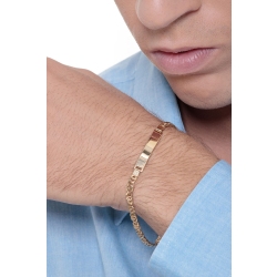 Bracelet avec plaque en or jaune 18k 2