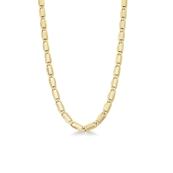 Halskette Herren Weissgold Gelbgold