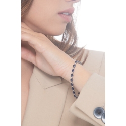 Damenarmband Weißgold mit blauen Saphiren und Diamanten 2