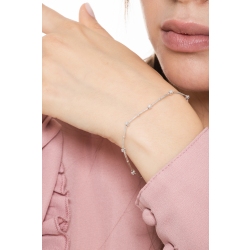 Pulsera tenis alternada oro blanco de 18 quilates con diamantes 2