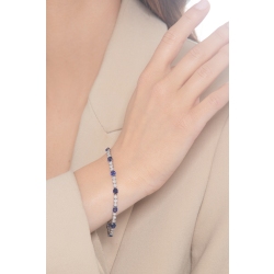 18k white gold alternate bracelet with 12 blue sapphires and 36 diamonds 2