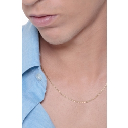 Catena traversino piatta in oro giallo 18k. 2