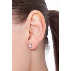 Lobe light point earrings with diamonds 2