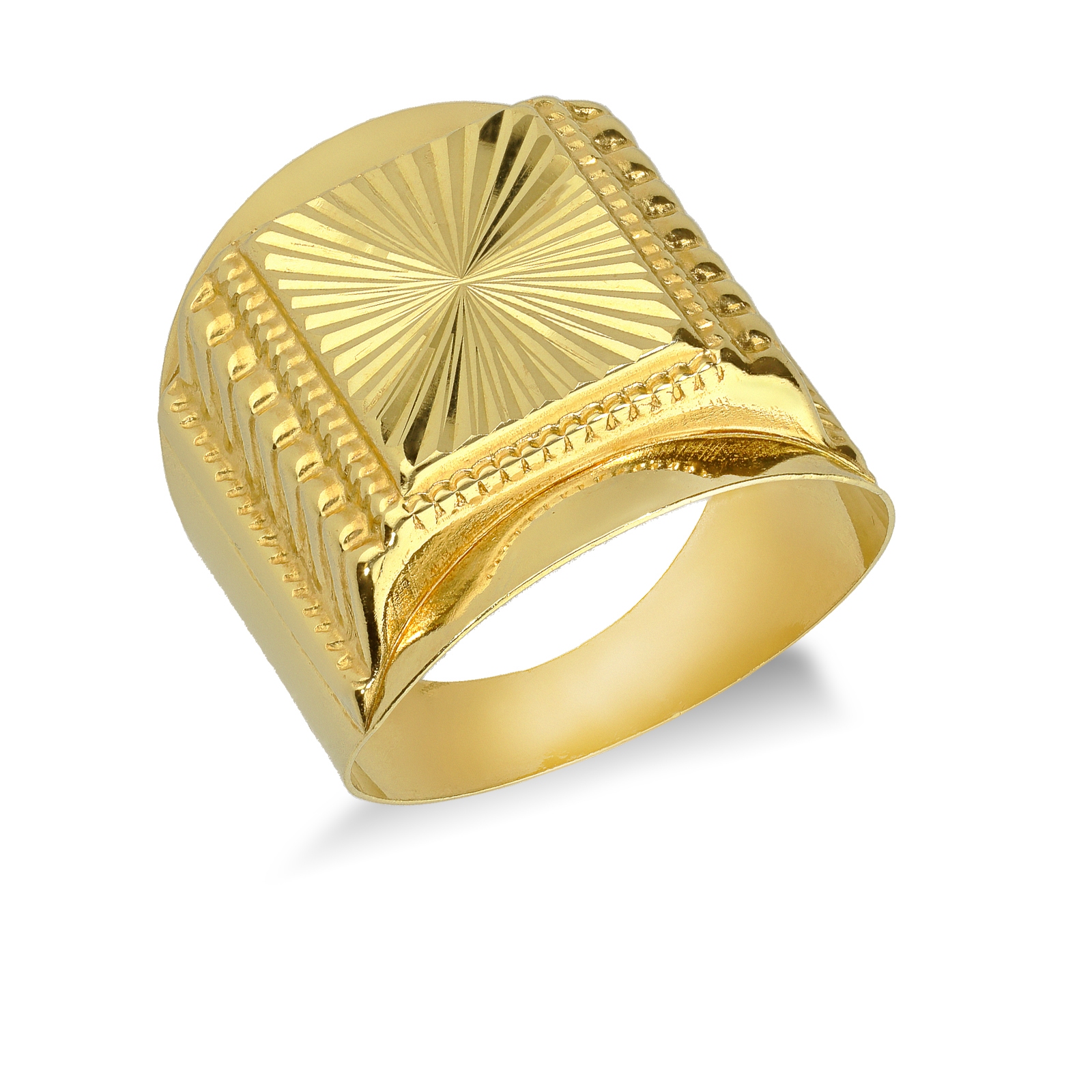 Anello Gorjana Placcato Oro 18k Con Howlite &ndash; Potere Calmante, Misura 7 &ndash; Nuovo