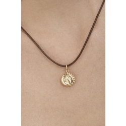 Sun and Moon pendant in 18k yellow gold 2