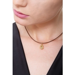 18k yellow gold owl pendant 2