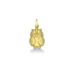 Colgante búho en oro amarillo 18k