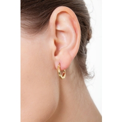 Aros en oro amarillo diamantados 2