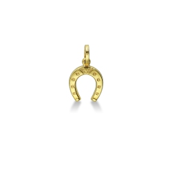 18k yellow gold horseshoe pendant