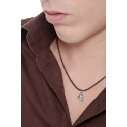 Pendentif Or Blanc 18k en forme de trèfle 2