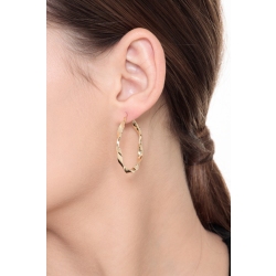 Yellow gold 18k twisted hoops  2