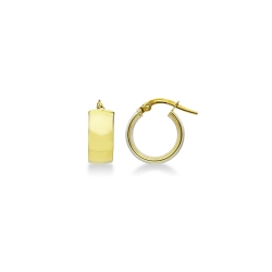 Pendientes de aro en oro amarillo 18k de 1,5 cm