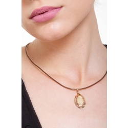 Ovale Medaille Gelbgold Madonna mit Kind 2