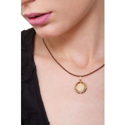 Medalla redonda con angelito Oro 18k 2