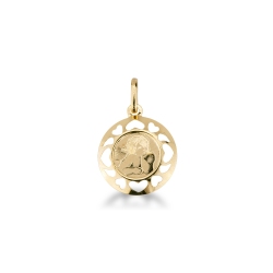 Pendentif médaille Or Jaune 18k ange