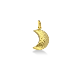 18k yellow gold moon pendant