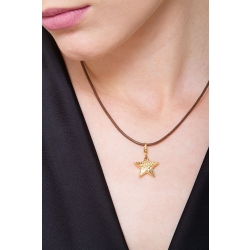 Pendentif étoile en or jaune 18k 2