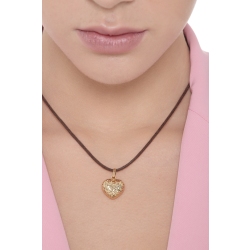 Pendentif cœur Or Jaune 18k texturé 2