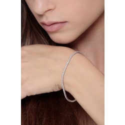 Fancy zircon bracelet in white gold 18k, 18cm 2