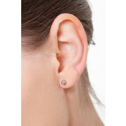 Sphere earrings in 18k white gold 2