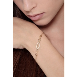 Pulsera de mujer fantasía en oro amarillo 750 2